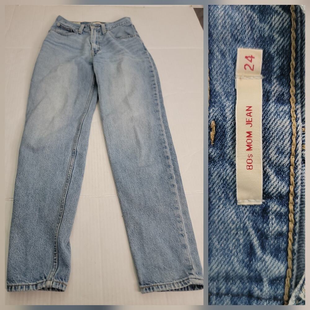 Levis Premium 80s Mom Jeans Women’s 24x29 High Rise Tapered Casual Normcore